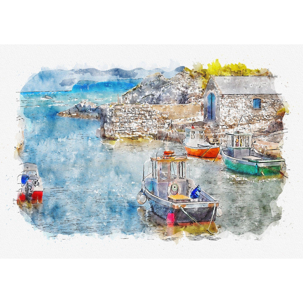 Ballintoy Harbour Limited Edition Print-Muddypuddle Digital Art-Artisan Market Online