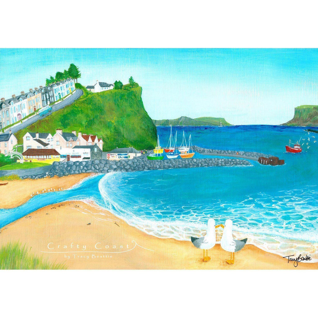 Beautiful Ballycastle Mounted Print 10x8" Mount-Crafty Coast-Artisan Market Online