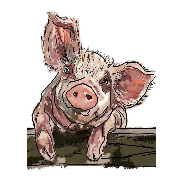 Cheeky Farm Yard Friends Print - 'That'll do pig'-Maeve O'Hara Creative-Artisan Market Online