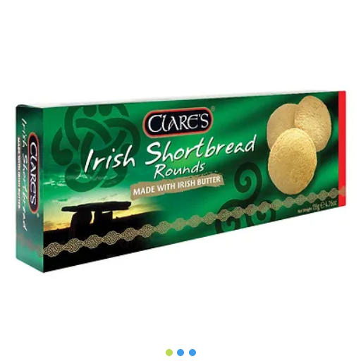 Clares Irish Shortbread Biscuits Round Shaped-Grace's-Artisan Market Online