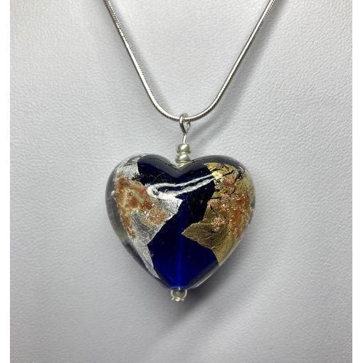 Lampwork Heart Necklace-Meadow Park Beading-Artisan Market Online