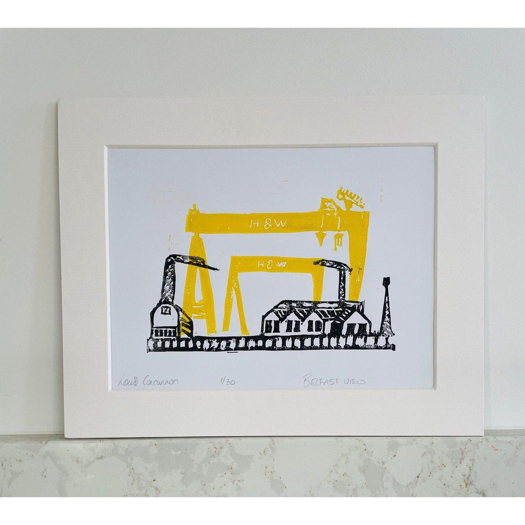 Louise Concannon Harland and Wolff Linoprint
