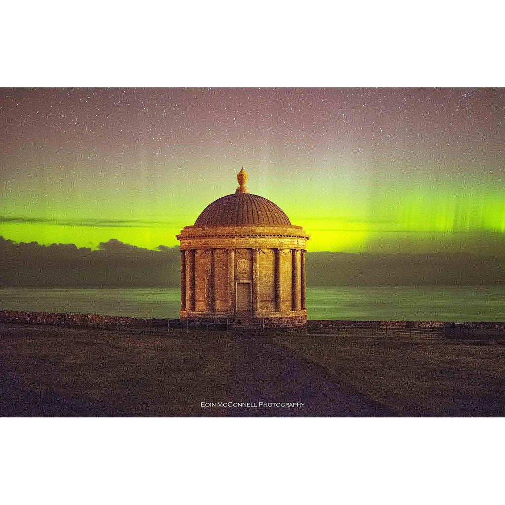 Mussenden Temple under the Northern Lights