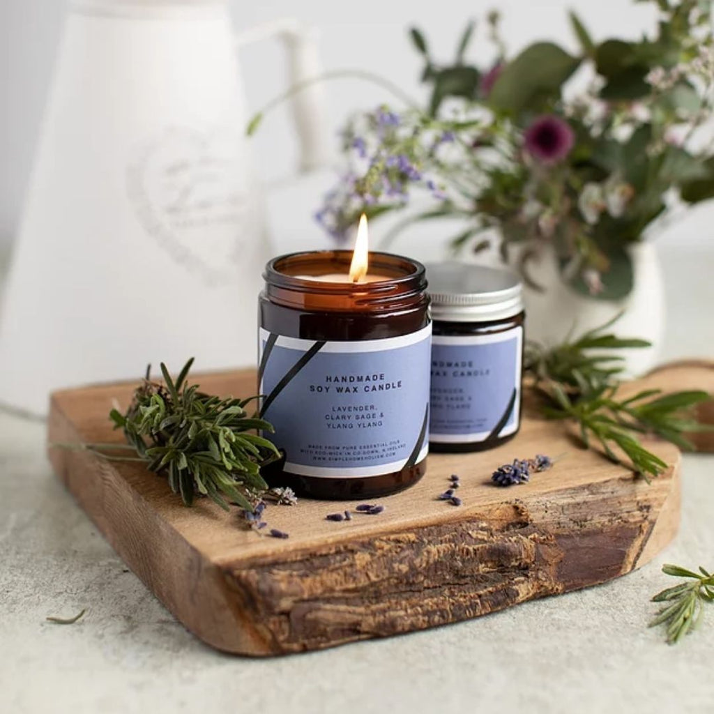 Simple Home Holism Lavender, Clary Sage + Ylang Ylang Soy Wax Candle-Simple Home Holism-Artisan Market Online